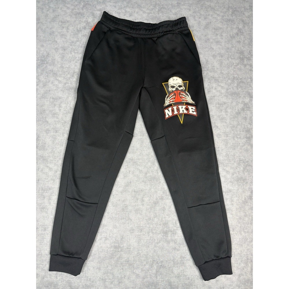 Nike TE Frenzy Joggers Mens Small Black Skull Basketball DR9820-010 Sweatpants